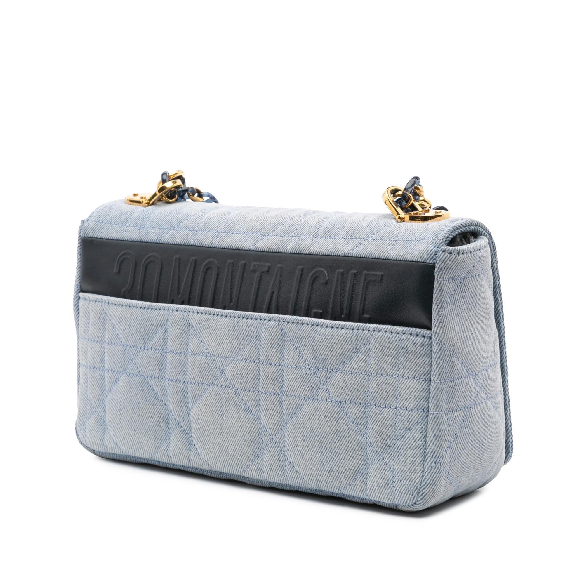 Dior Medium Denim Macrocannage Caro Bag