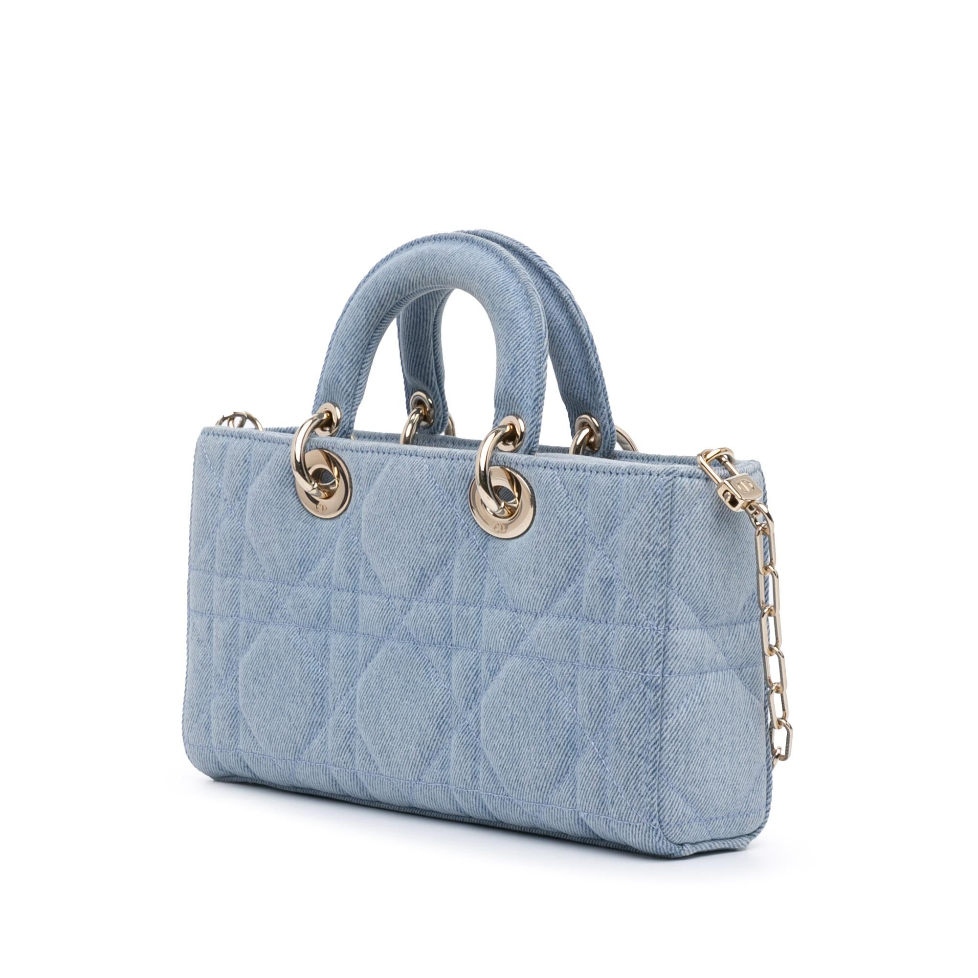 Dior Medium Denim Macrocannage Lady D Joy Satchel