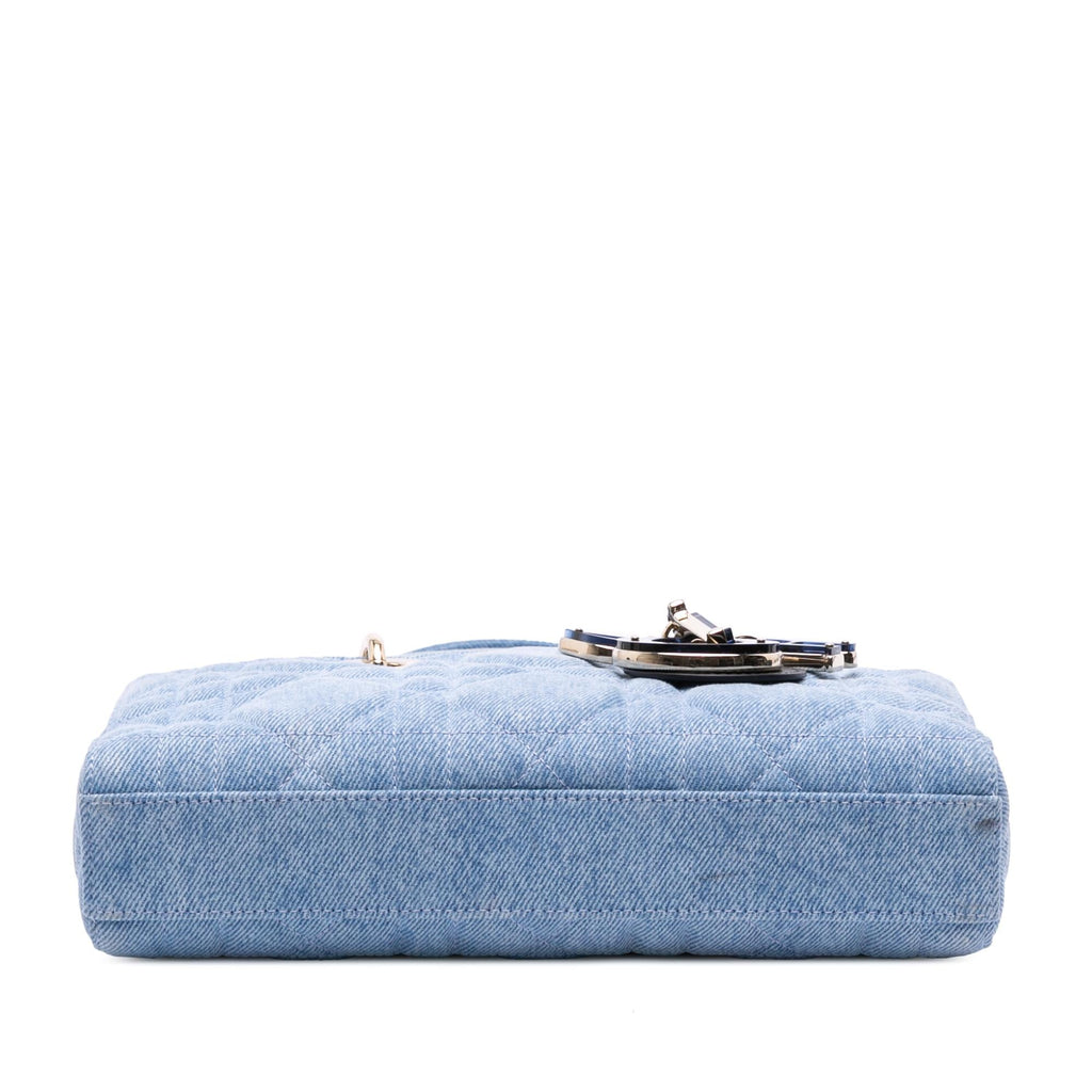 Dior Medium Denim Macrocannage Lady D Joy Satchel