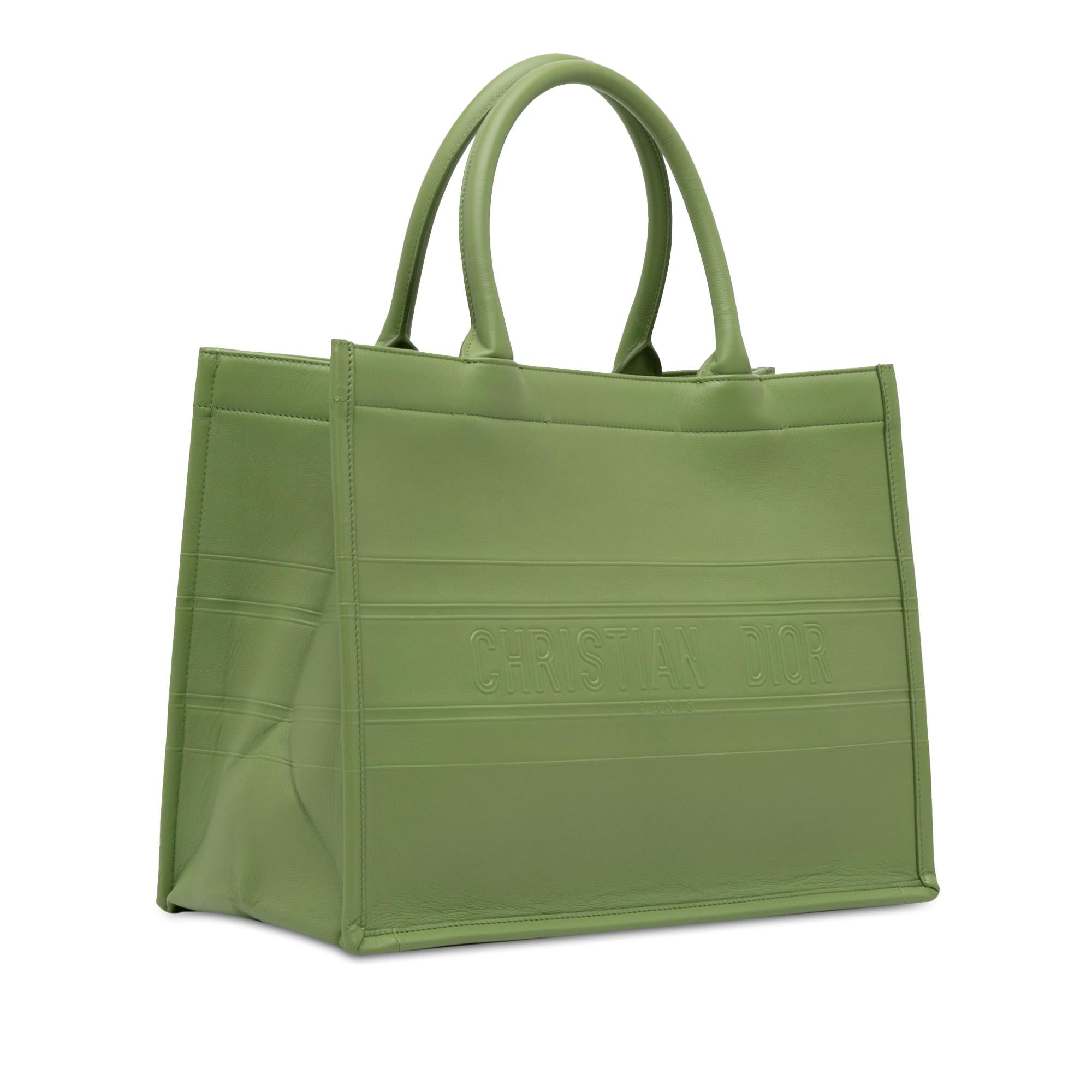 Dior Medium Embossed Leather Book Tote (SHG-Uy5Gn9)