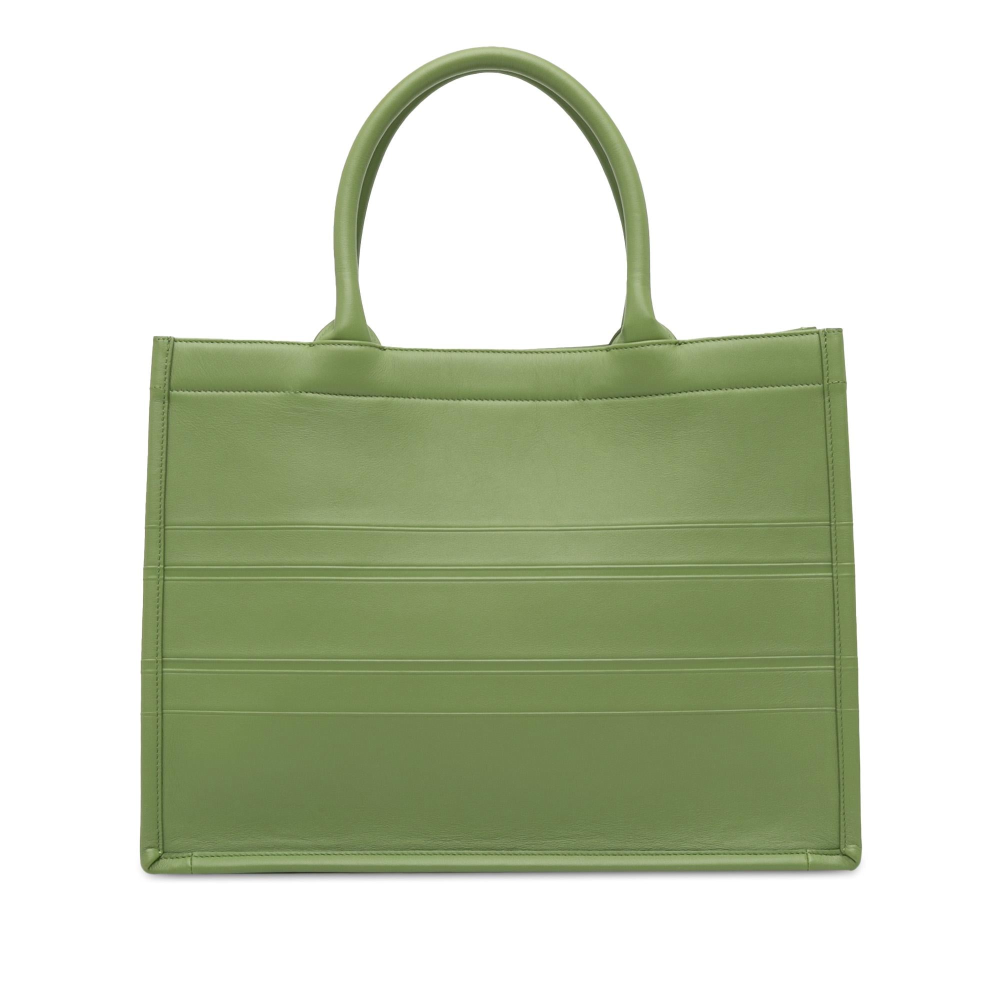Dior Medium Embossed Leather Book Tote (SHG-t7LciD)