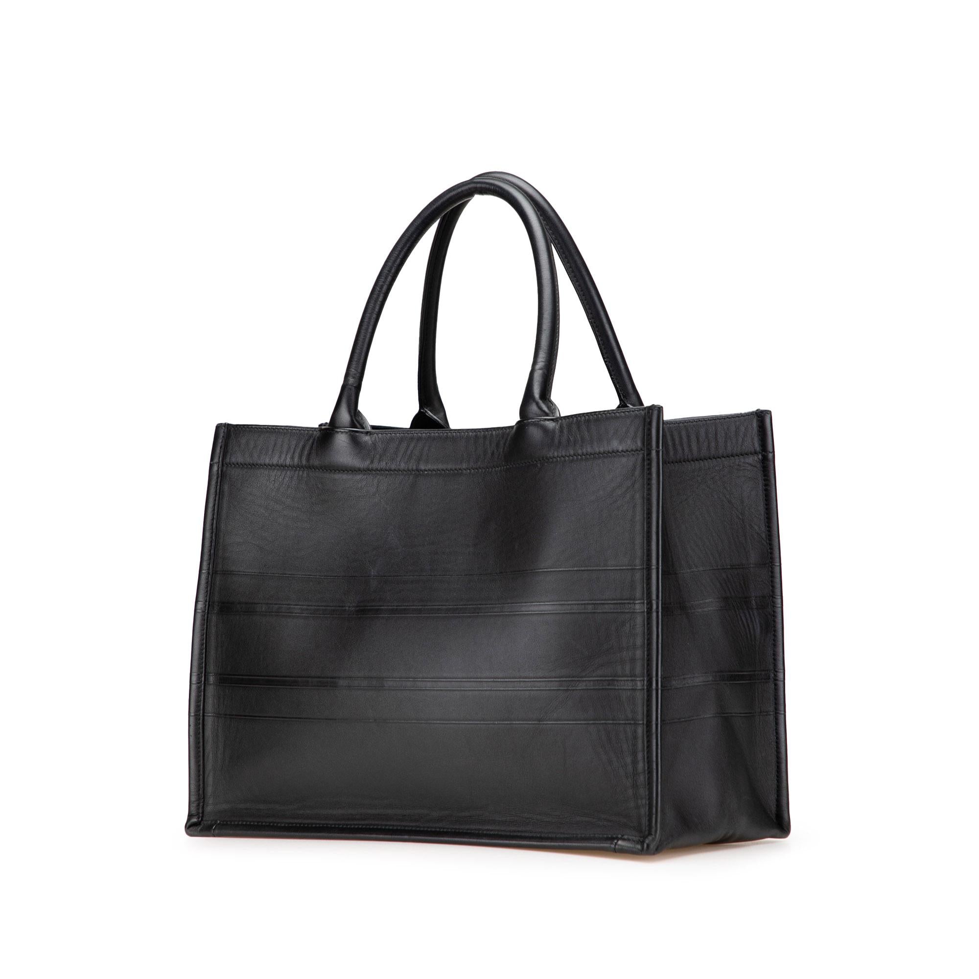 Dior Medium Embossed Leather Book Tote