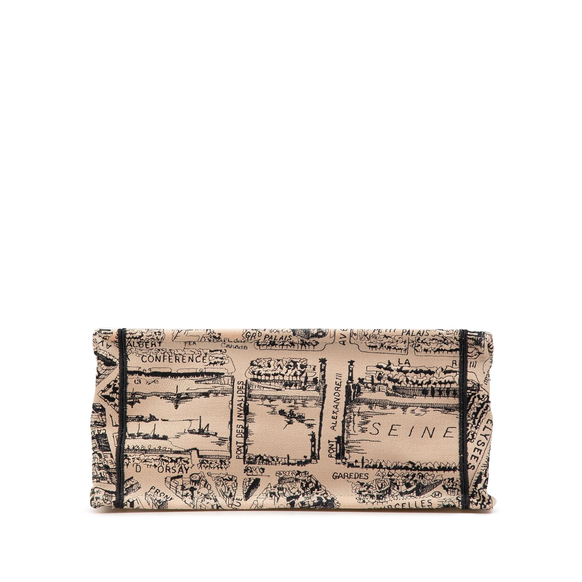 Dior Medium Embroidered Canvas Plan de Paris Book Tote