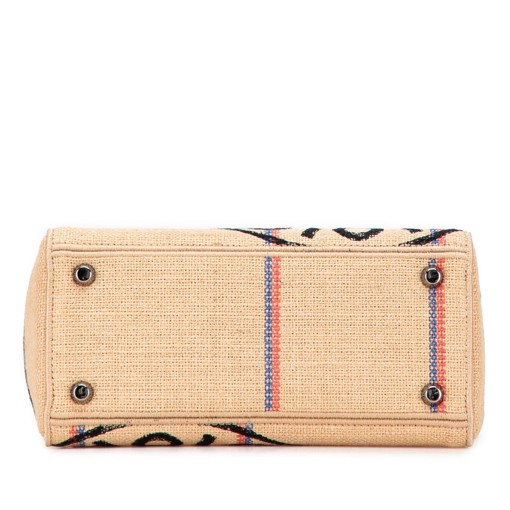 Dior Medium Jute Embroidered Lady D Lite