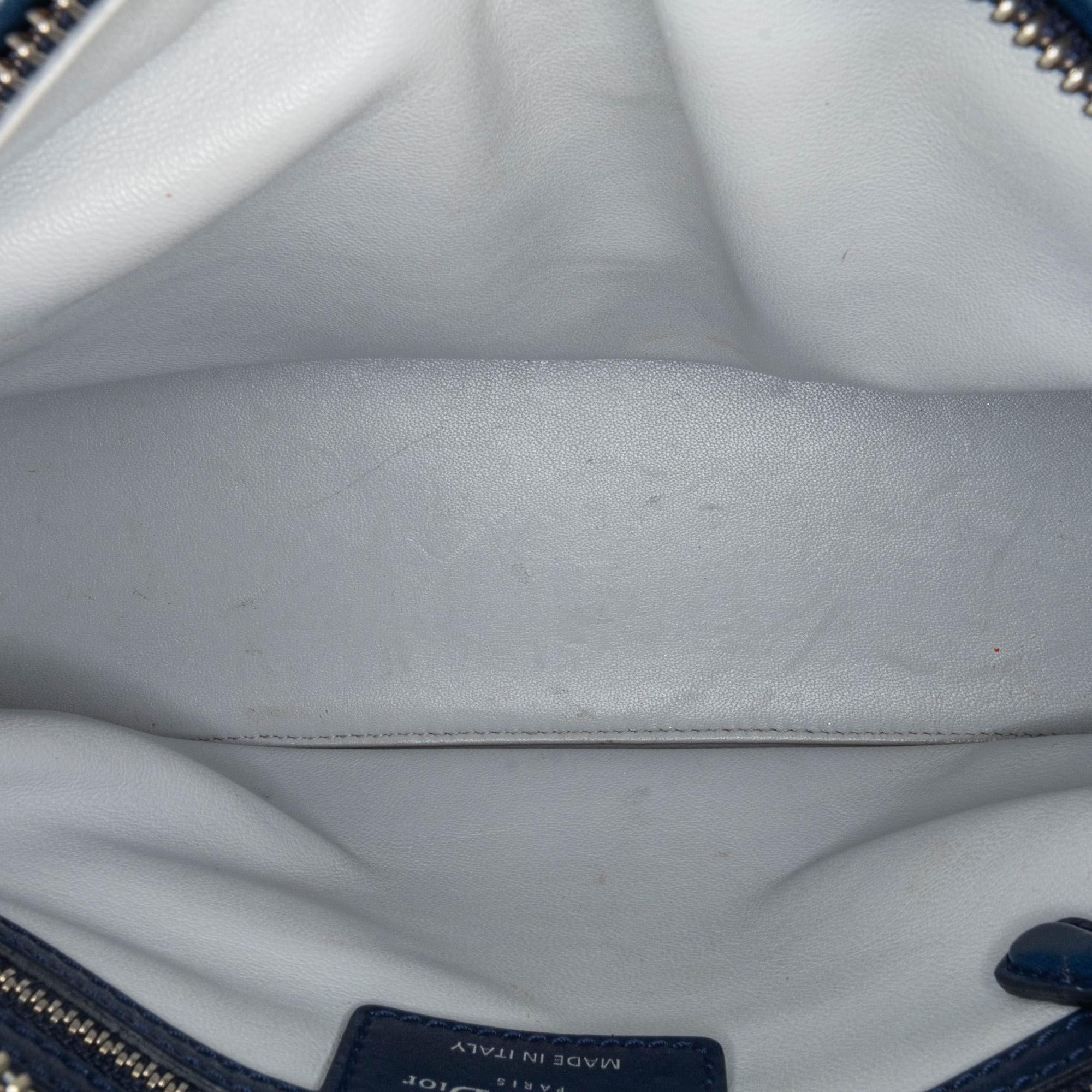 Dior Medium Lambskin And Tweed Cannage Lady Dior