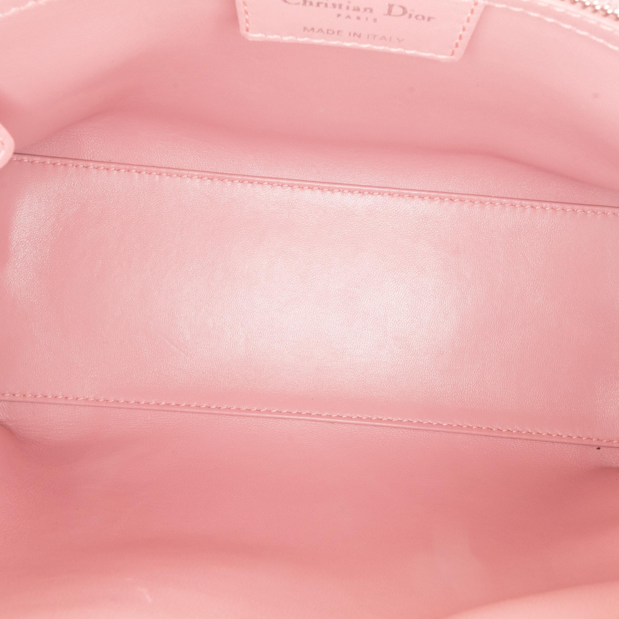 Dior Medium Lambskin And Tweed Lady Dior