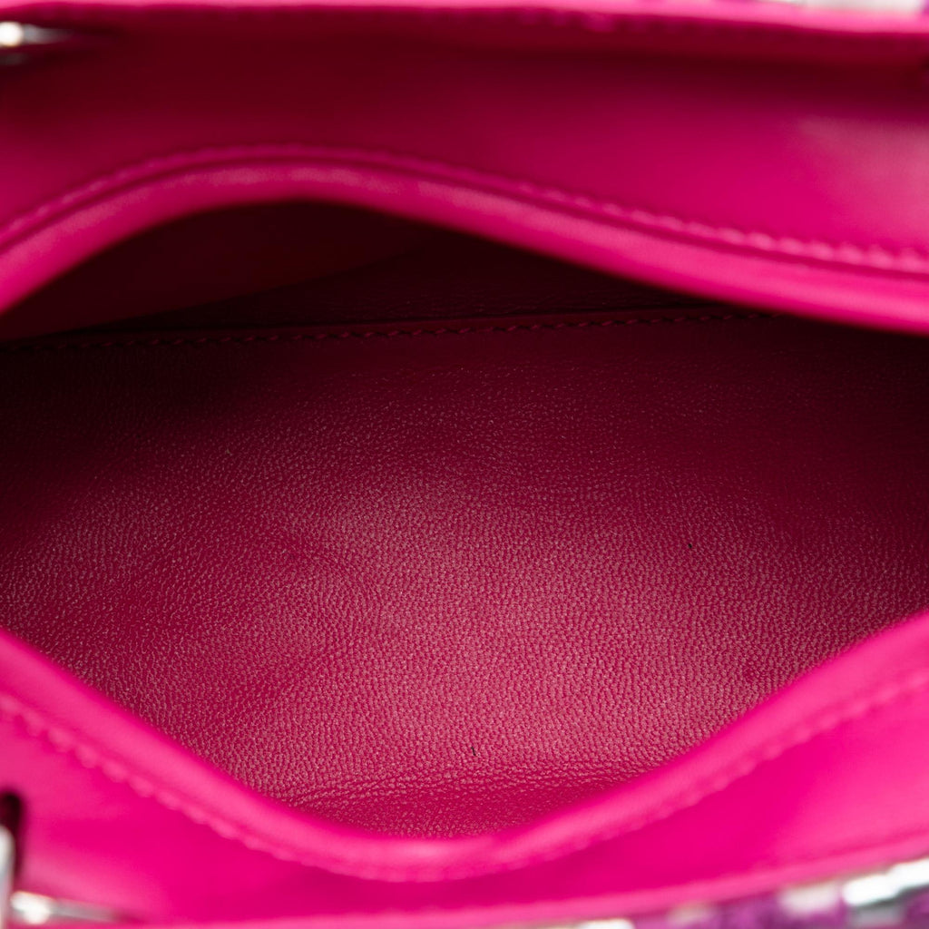 Dior Medium Lambskin And Tweed Lady Dior