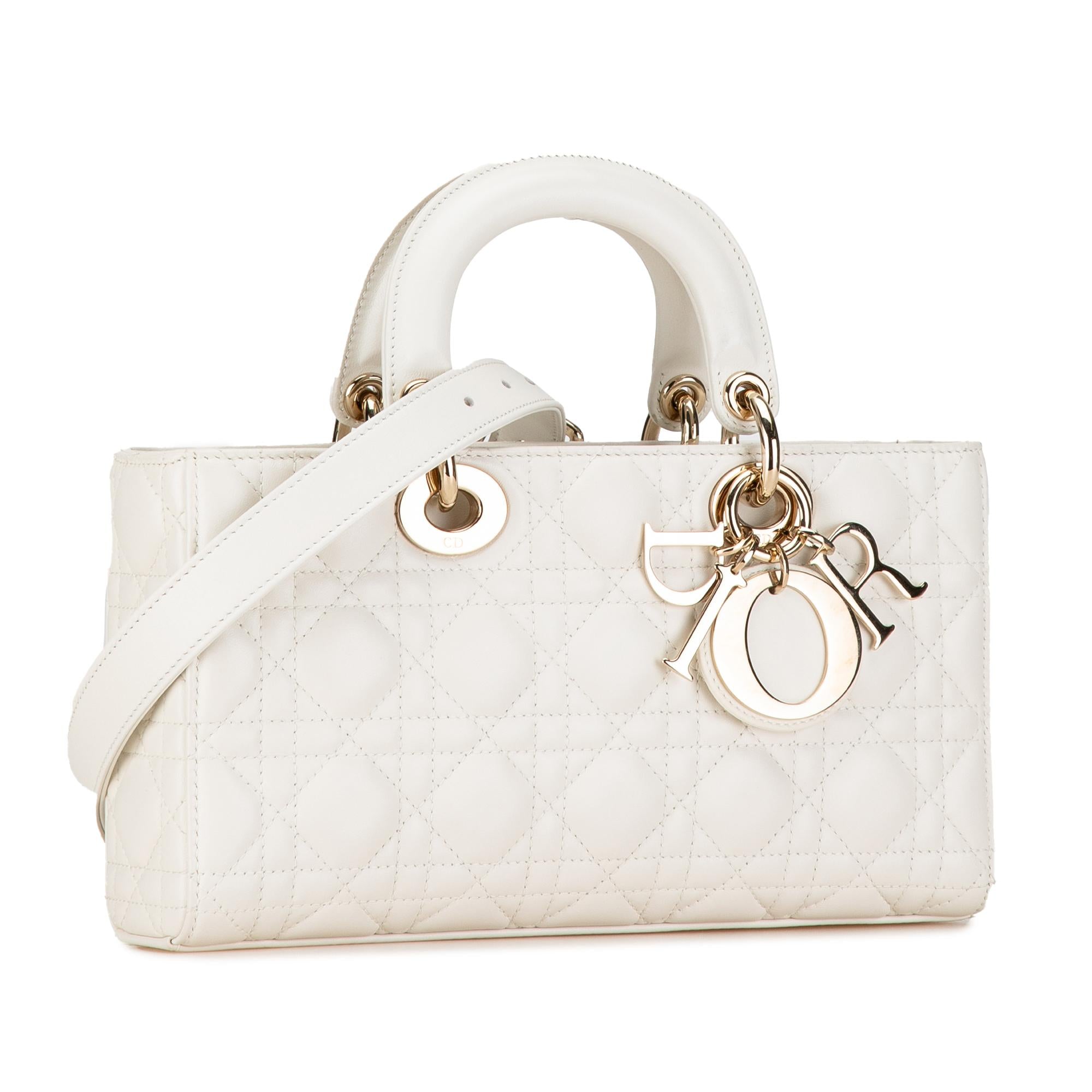 Dior Medium Lambskin Cannage Lady D-Joy