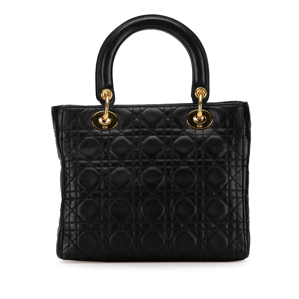 Dior Medium Lambskin Cannage Lady Dior (SHG-FDMEKC)