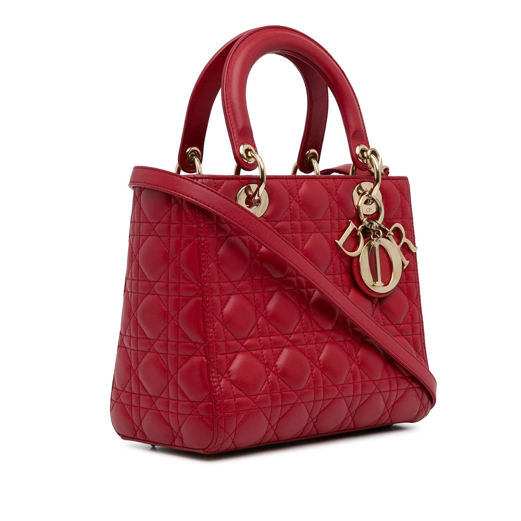 Dior Medium Lambskin Cannage Lady Dior (SHG-P00Mul)