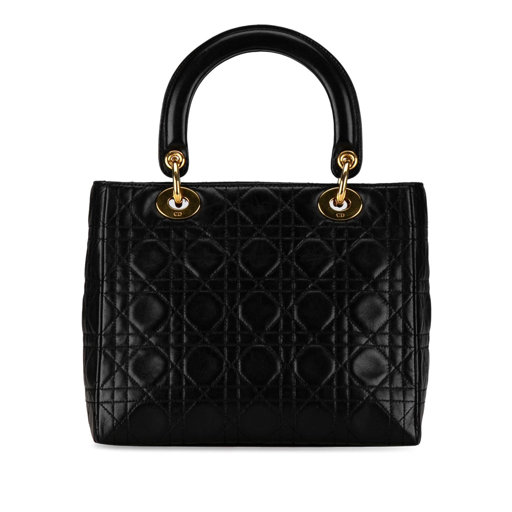 Dior Medium Lambskin Cannage Lady Dior (SHG-4cOwrI)