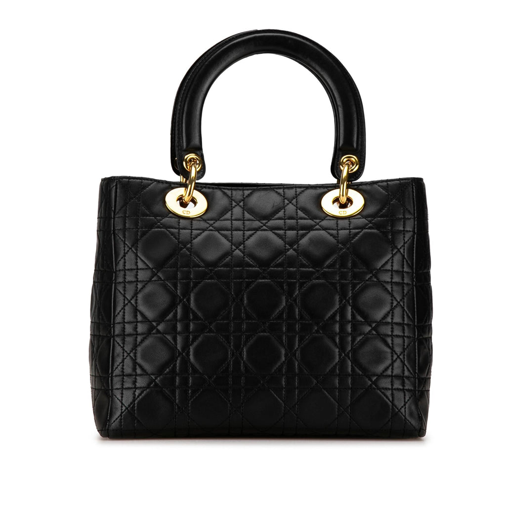 Dior Medium Lambskin Cannage Lady Dior (SHG-7yVsfc)
