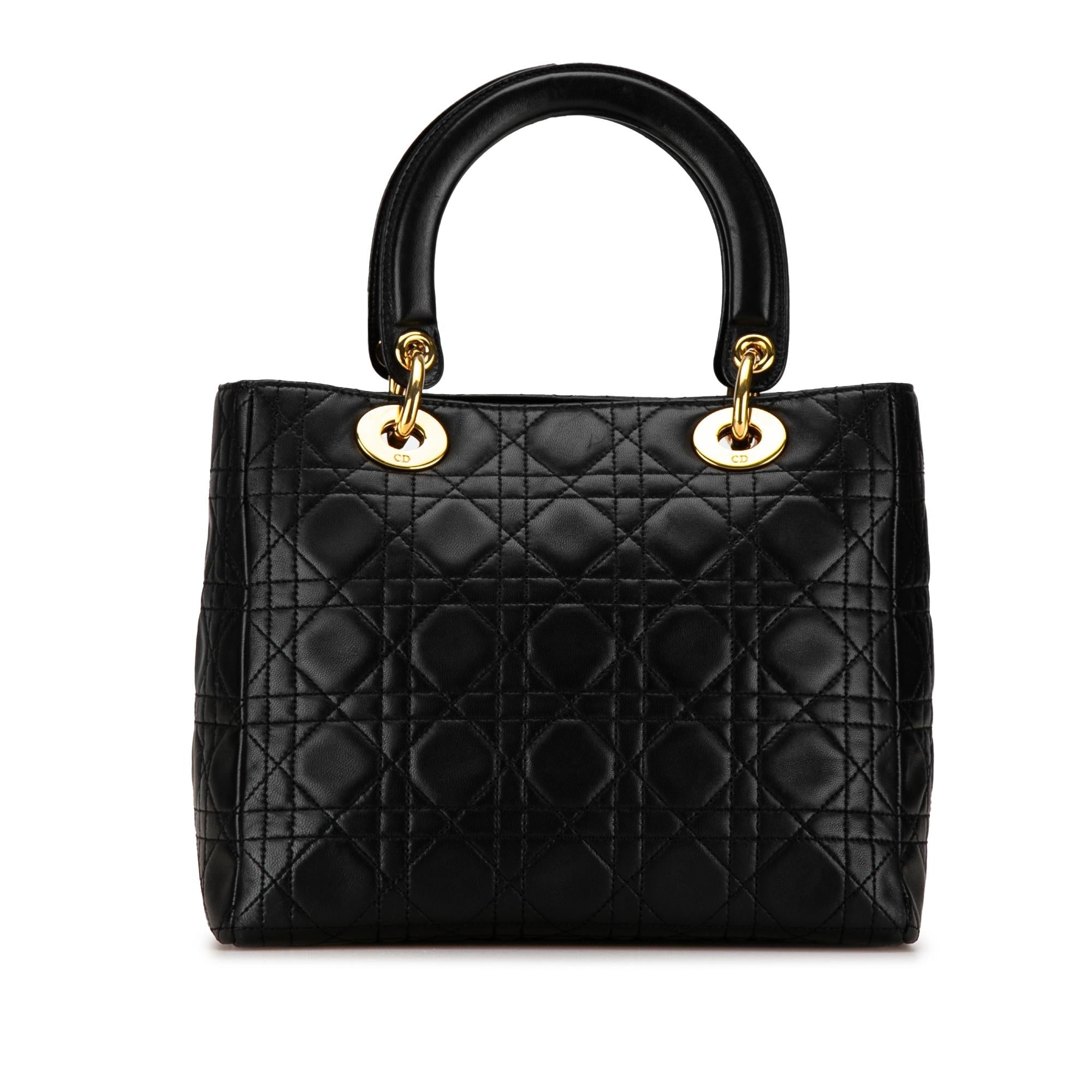 Dior Medium Lambskin Cannage Lady Dior (SHG-7yVsfc)
