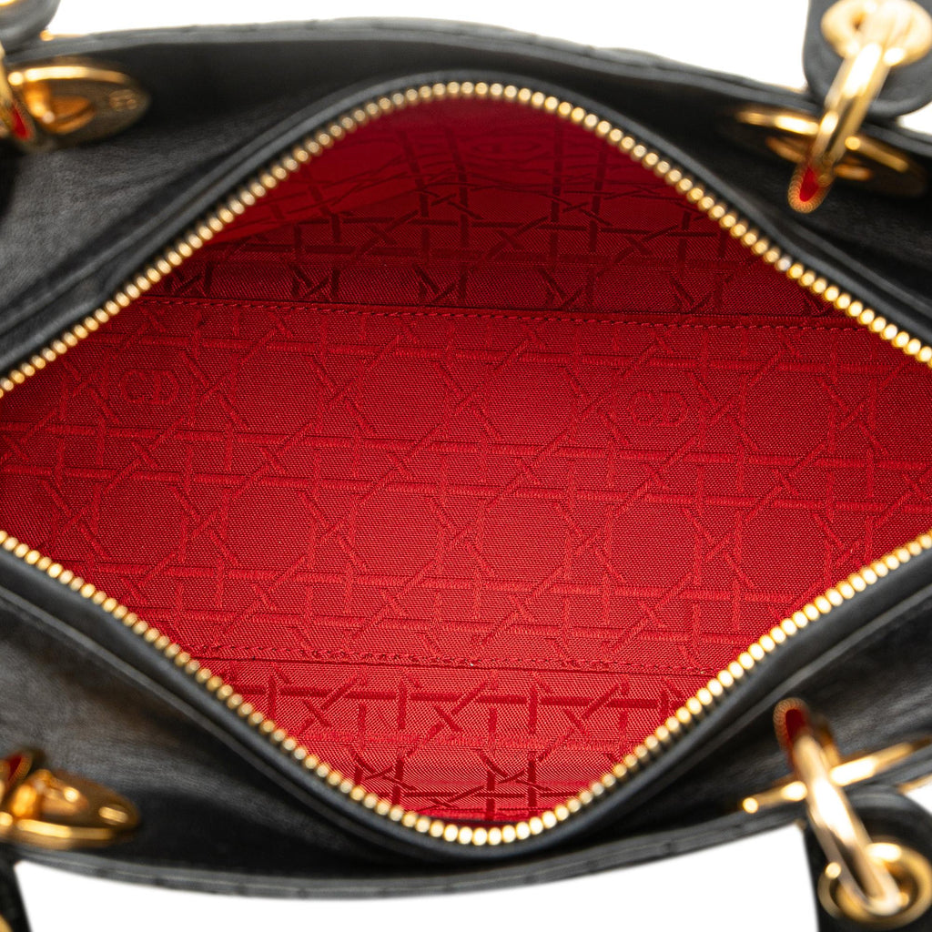 Dior Medium Lambskin Cannage Lady Dior