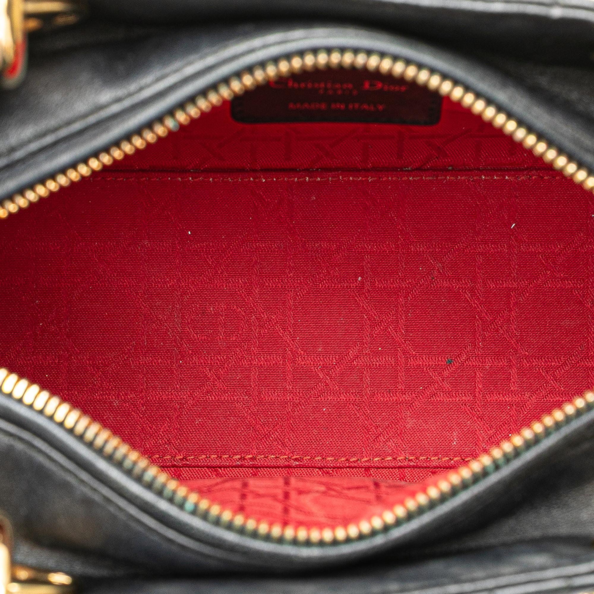 Dior Medium Lambskin Cannage Lady Dior