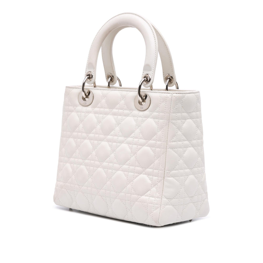 Dior Medium Lambskin Cannage Lady Dior