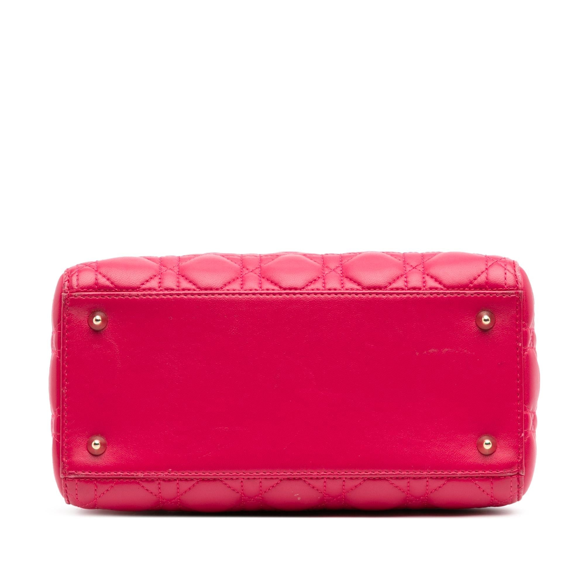 Dior Medium Lambskin Cannage Lady Dior