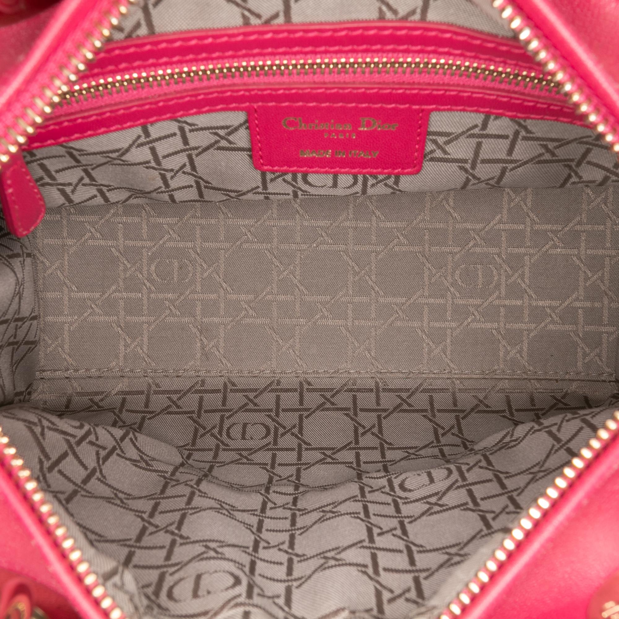Dior Medium Lambskin Cannage Lady Dior