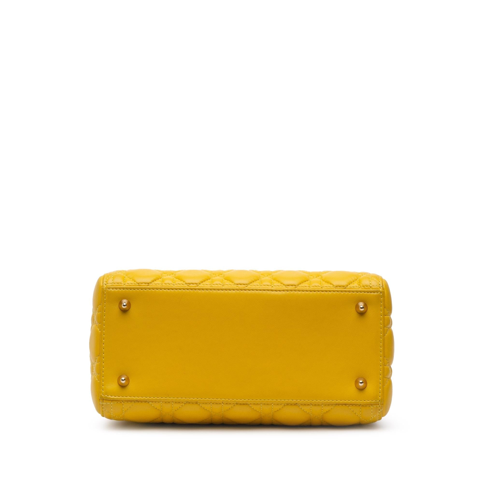 Dior Medium Lambskin Cannage Lady Dior
