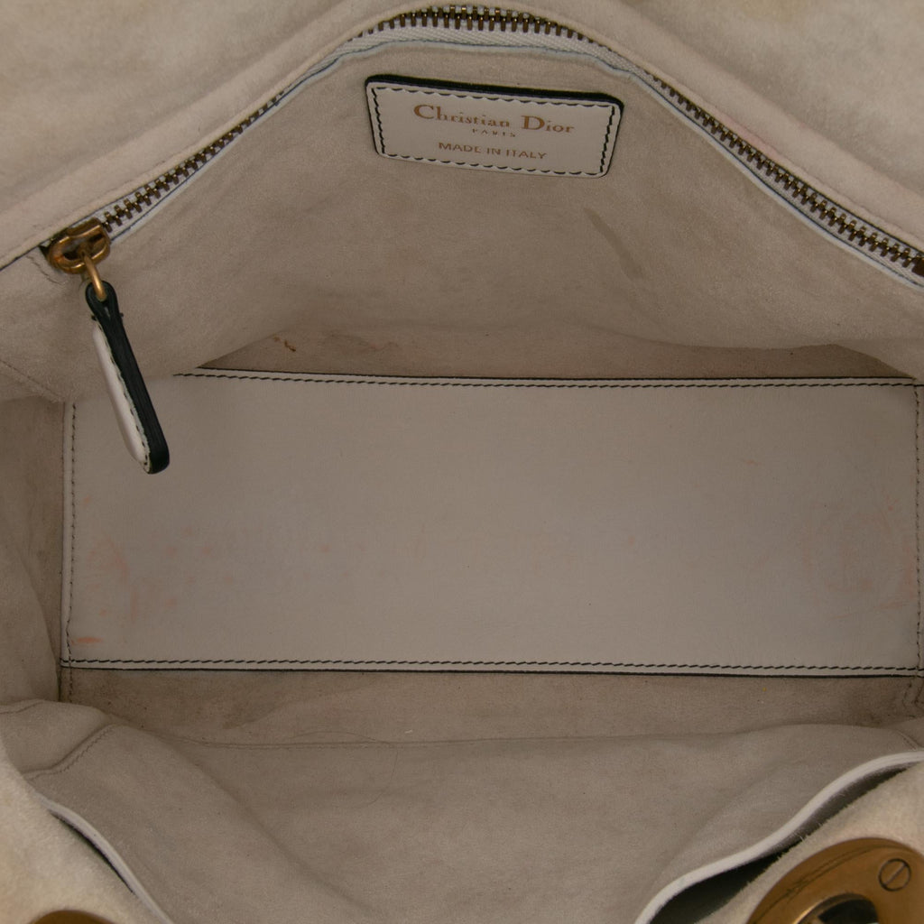 Dior Medium Lambskin Cannage Studded Supple Lady Dior