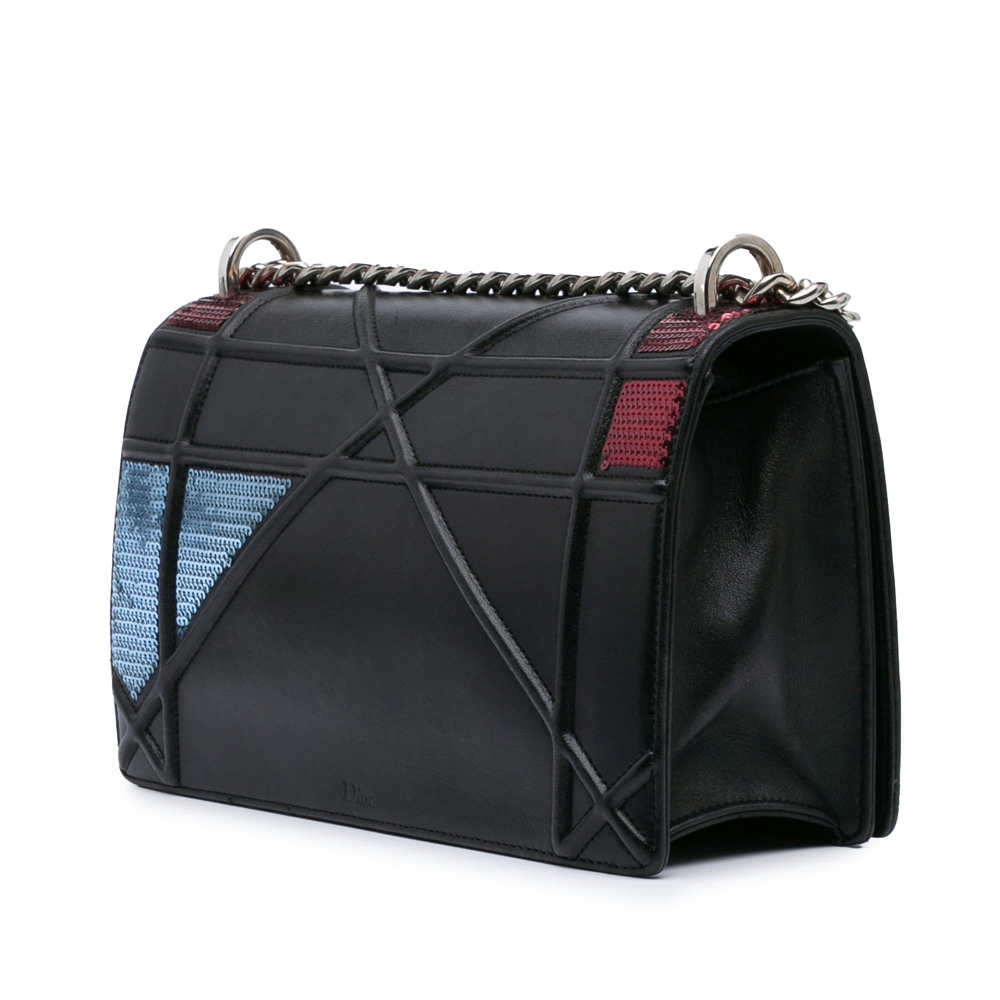 Dior Medium Lambskin Sequin Diorama Flap