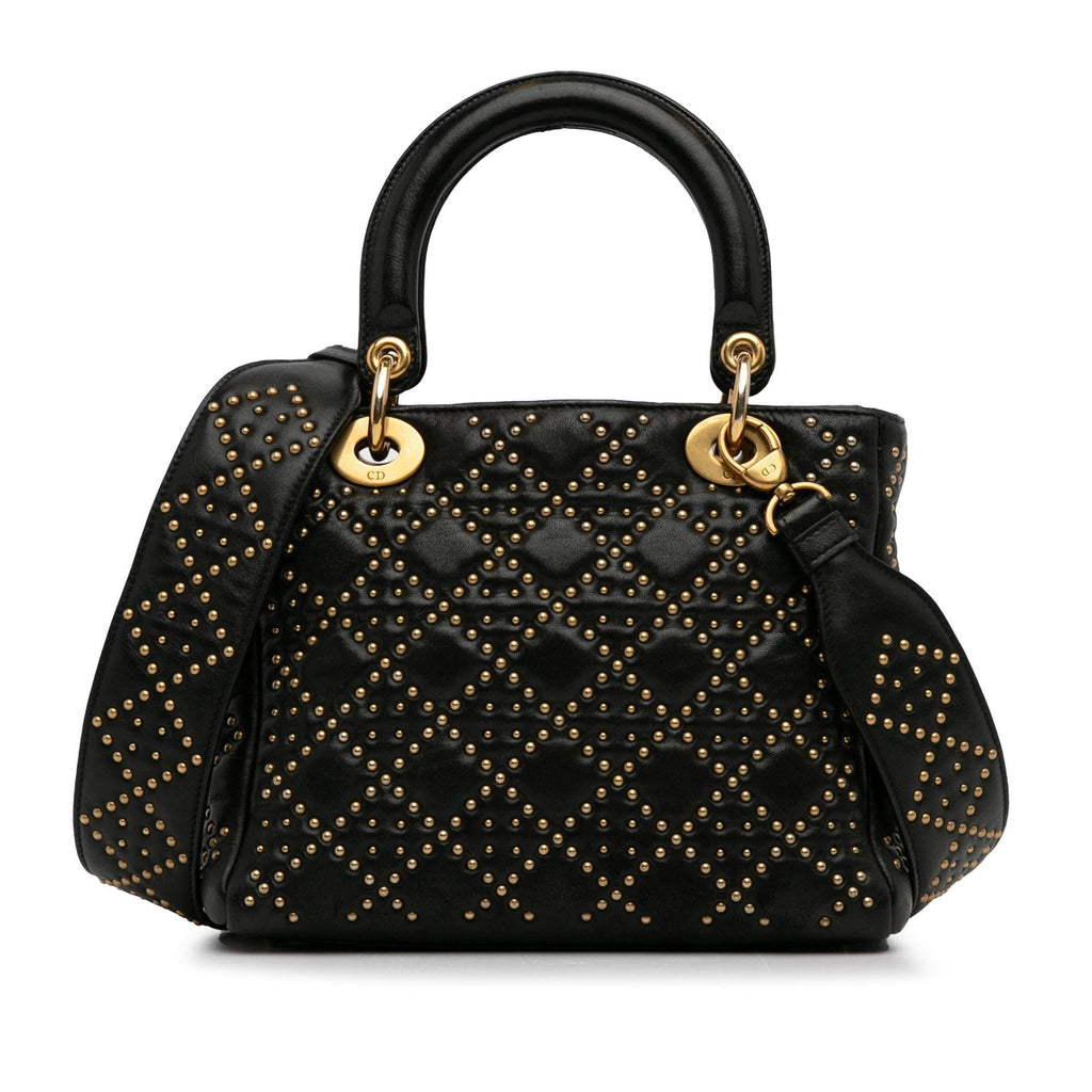 Dior Medium Lambskin Studded Lady Dior (SHG-oqFGf1)