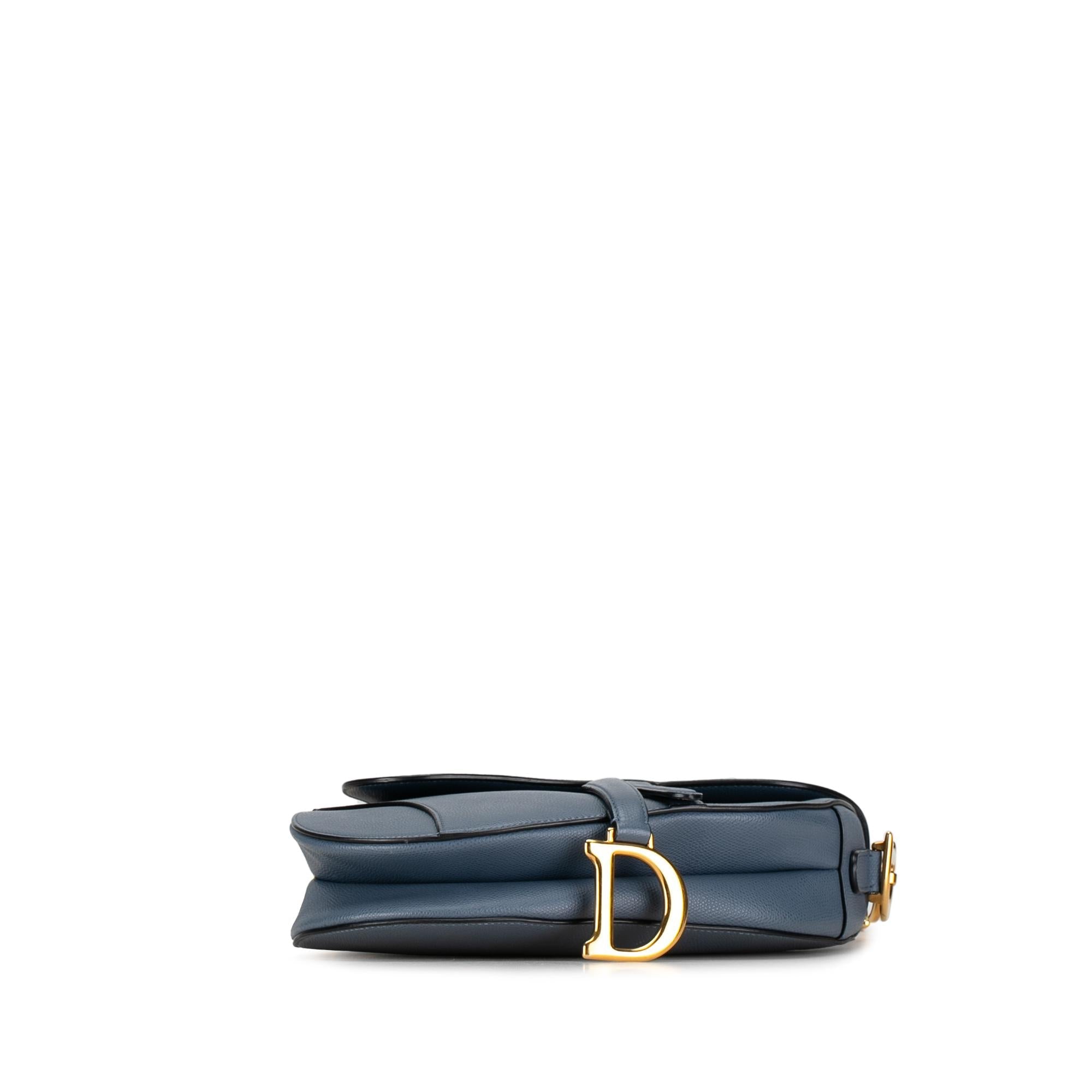 Dior Medium Leather Saddle Bag (SHG-ozX2uX)