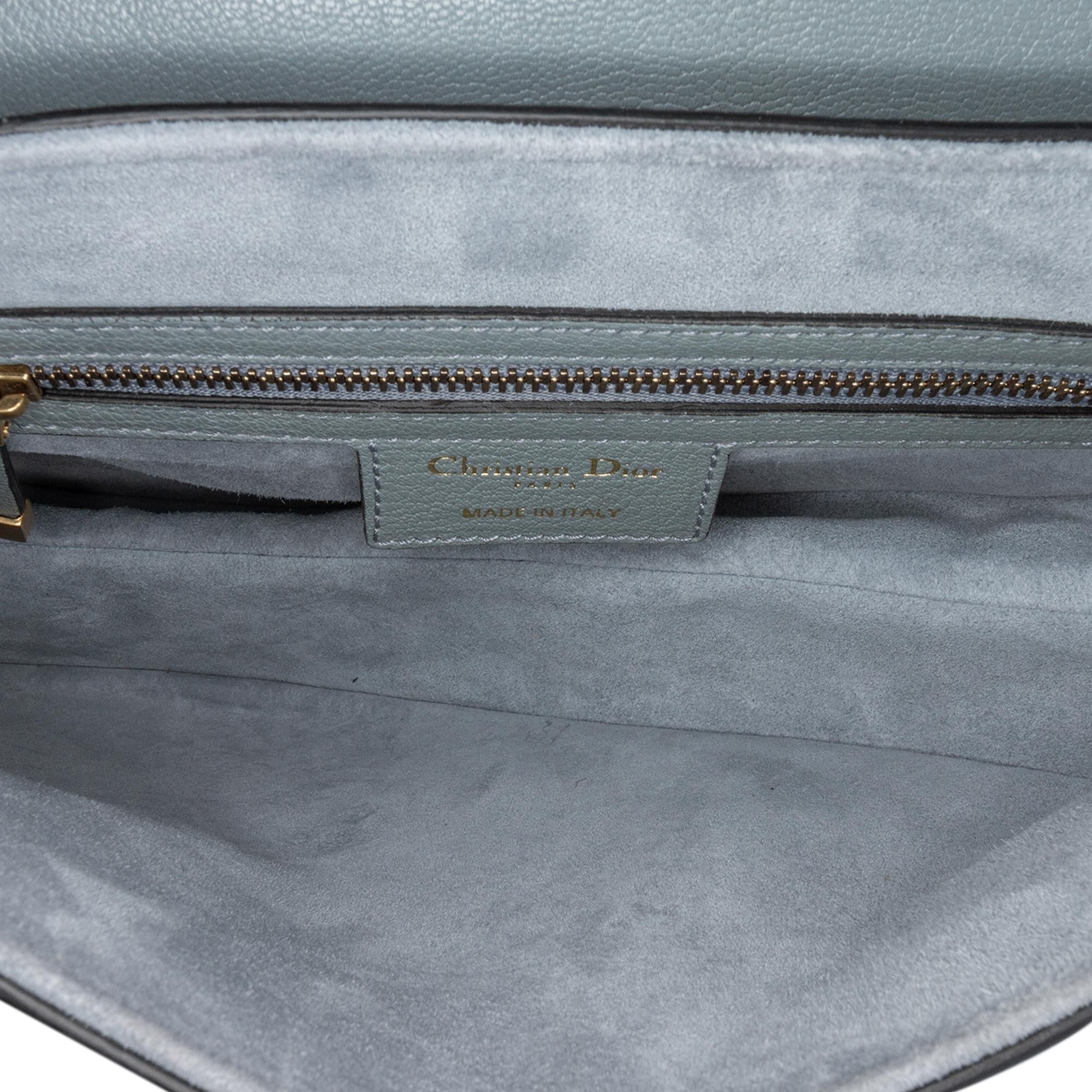 Dior Medium Leather Saddle Bag (SHG-CfHun8)