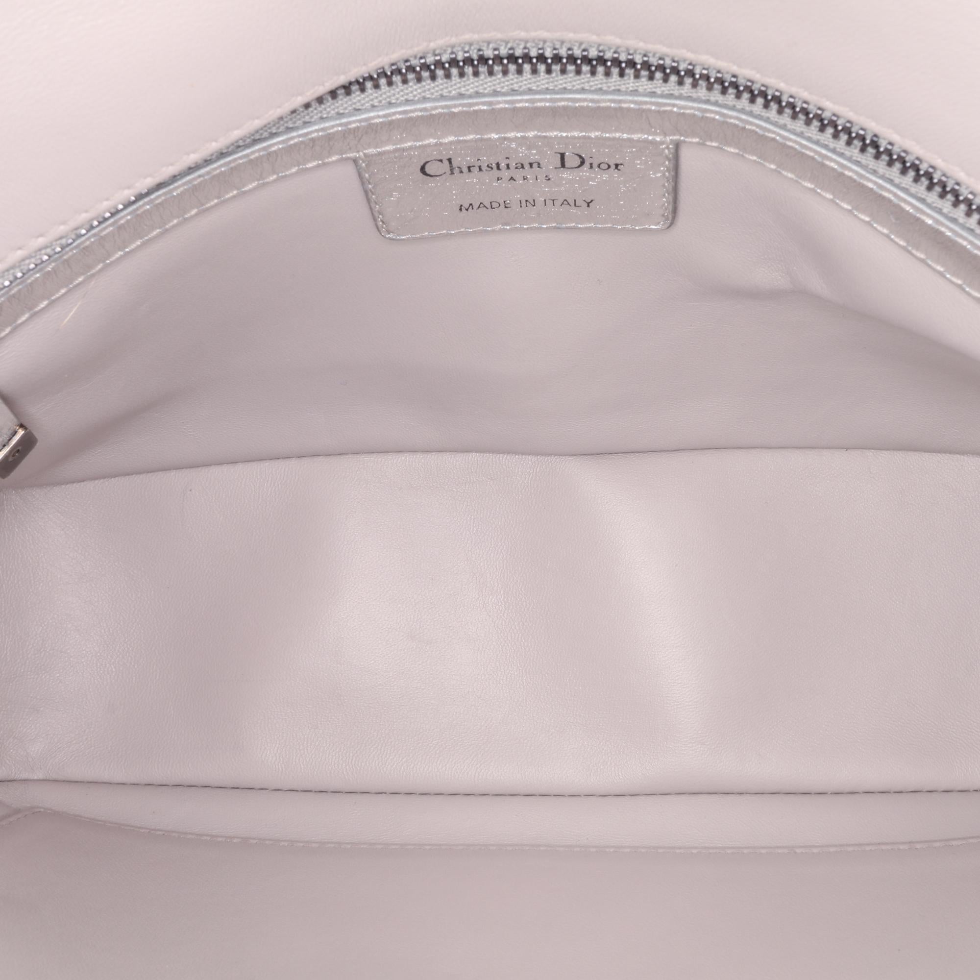 Dior Medium Metallic Calfskin Cannage Supple Caro Bag