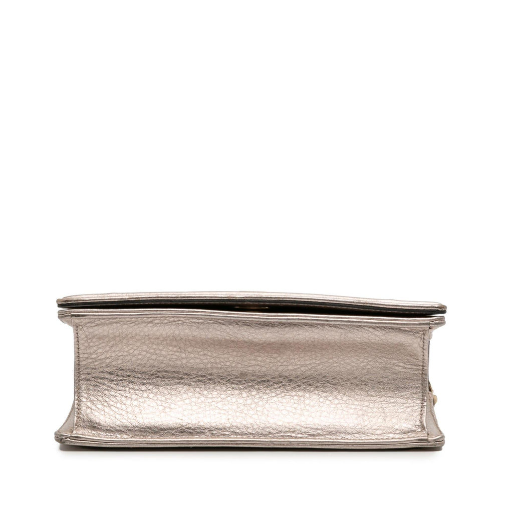Dior Medium Metallic Grained Calfskin Diorama Flap