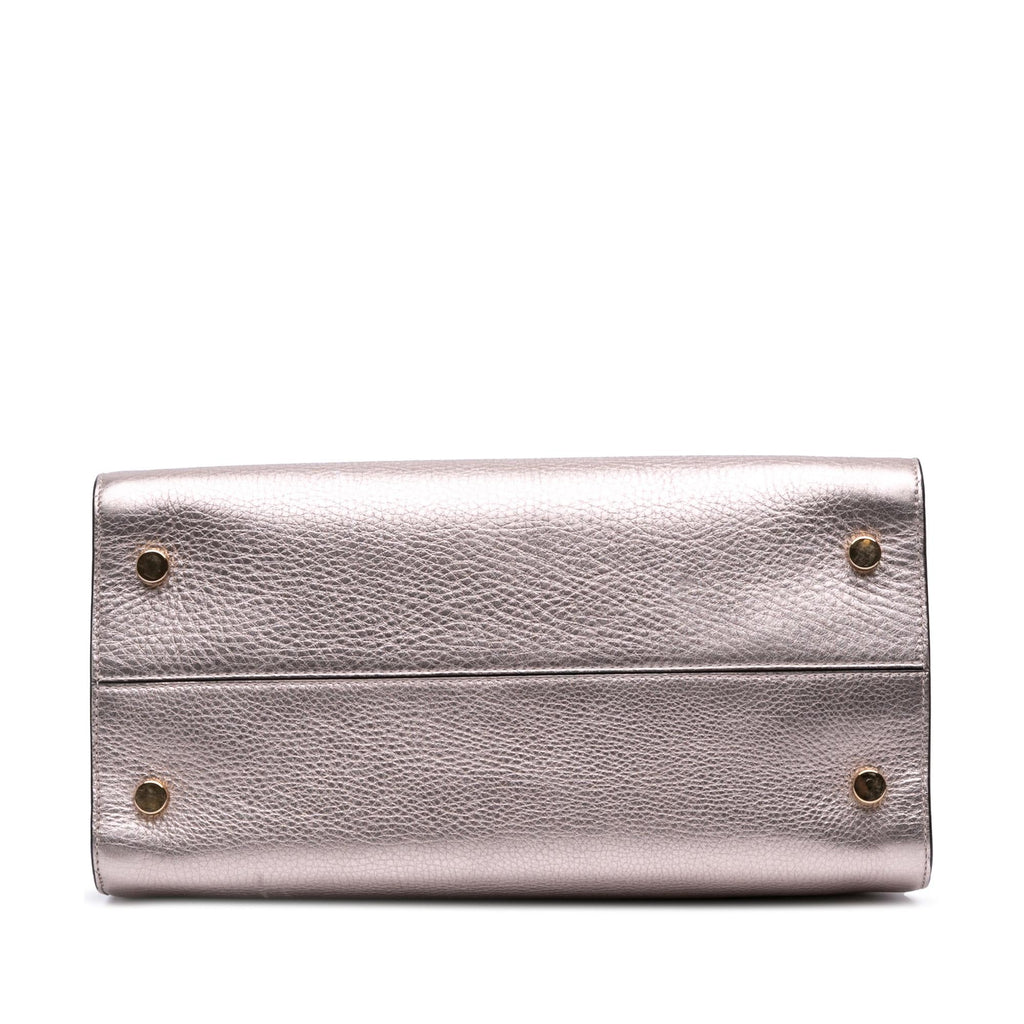Dior Medium Metallic Grained Calfskin Diorever Satchel