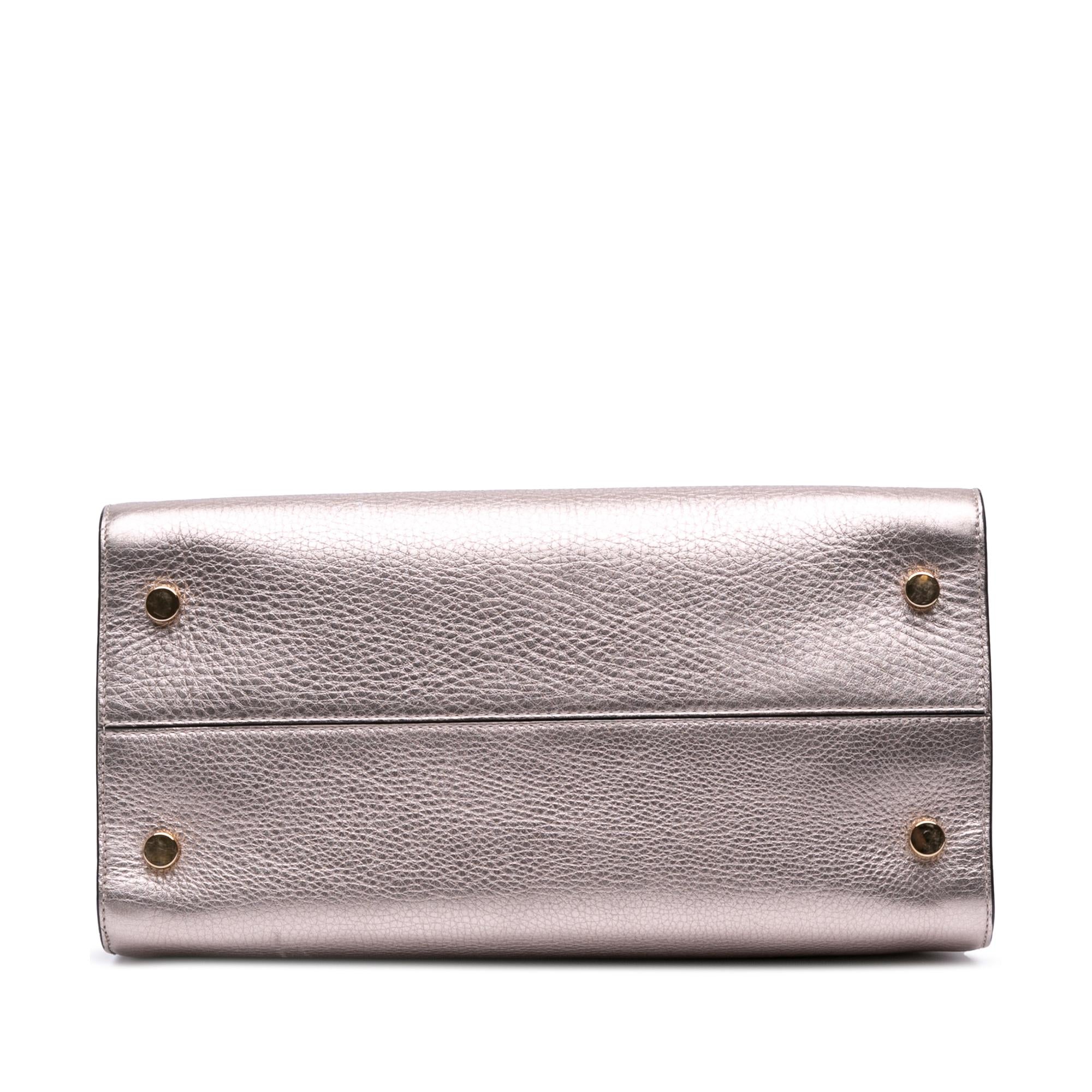 Dior Medium Metallic Grained Calfskin Diorever Satchel