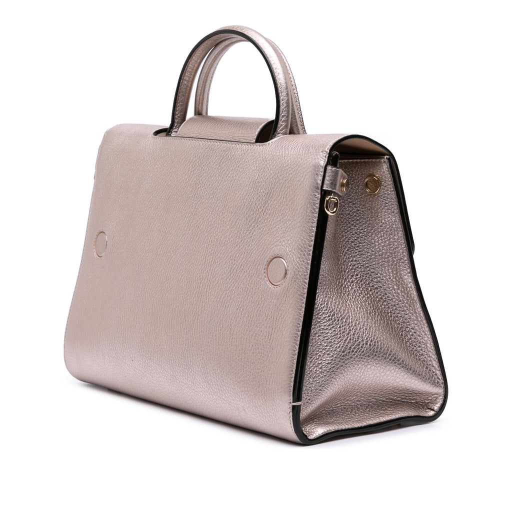 Dior Medium Metallic Grained Calfskin Diorever Satchel