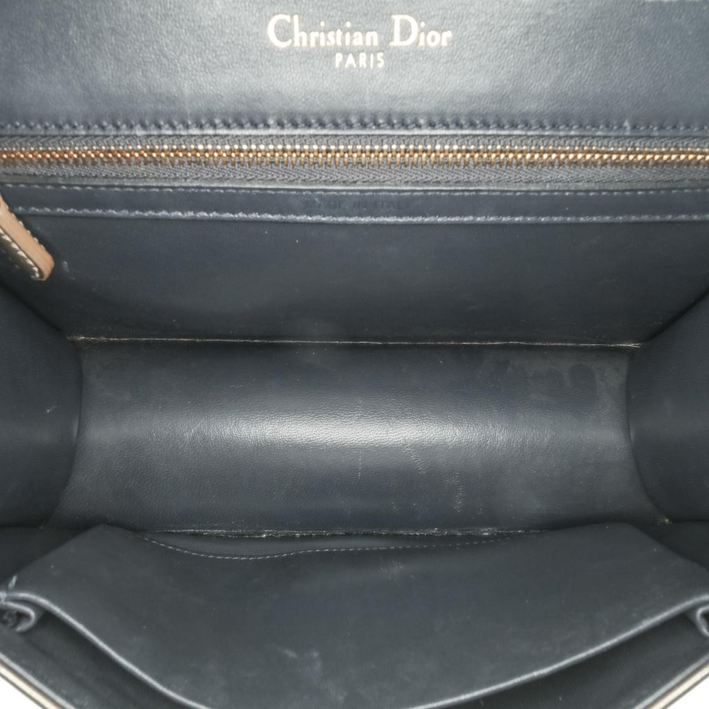 Dior Medium Metallic Patent Microcannage Diorama Flap