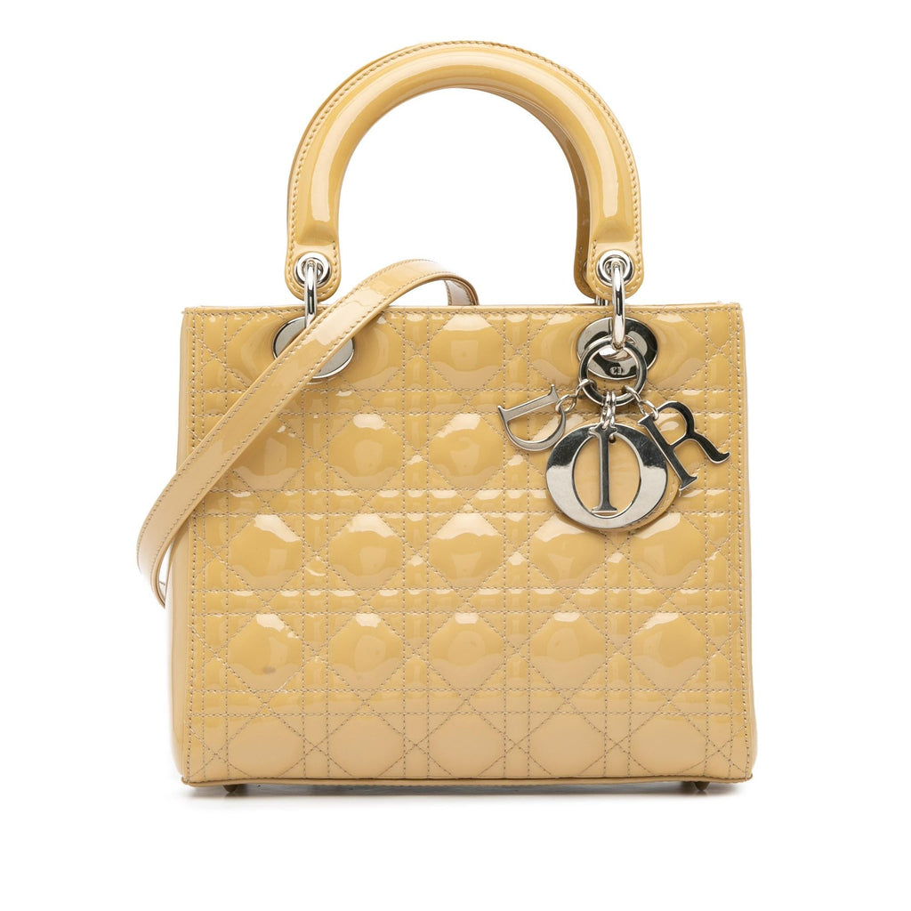 Dior Medium Patent Cannage Lady Dior