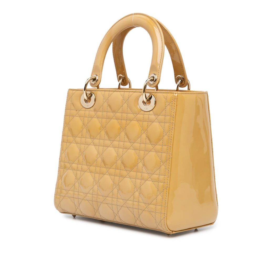 Dior Medium Patent Cannage Lady Dior