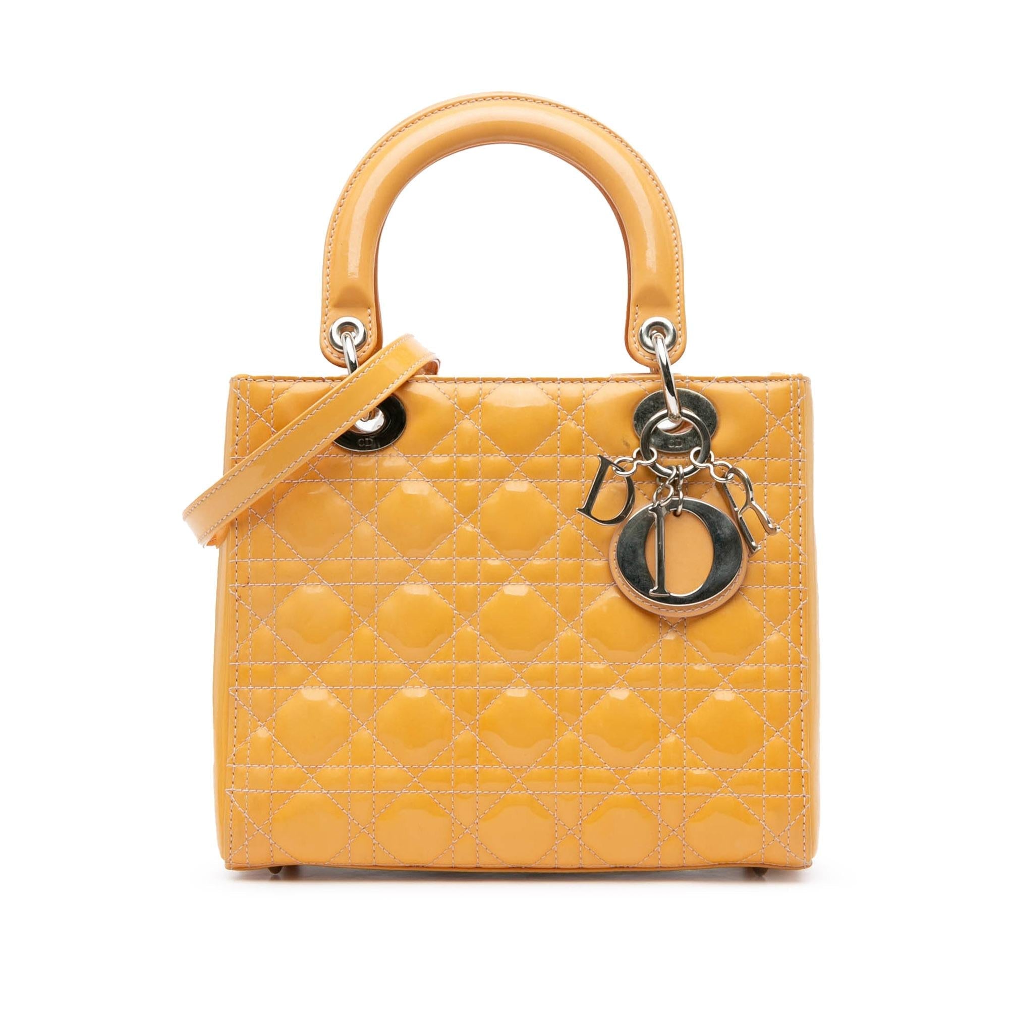 Dior Medium Patent Cannage Lady Dior
