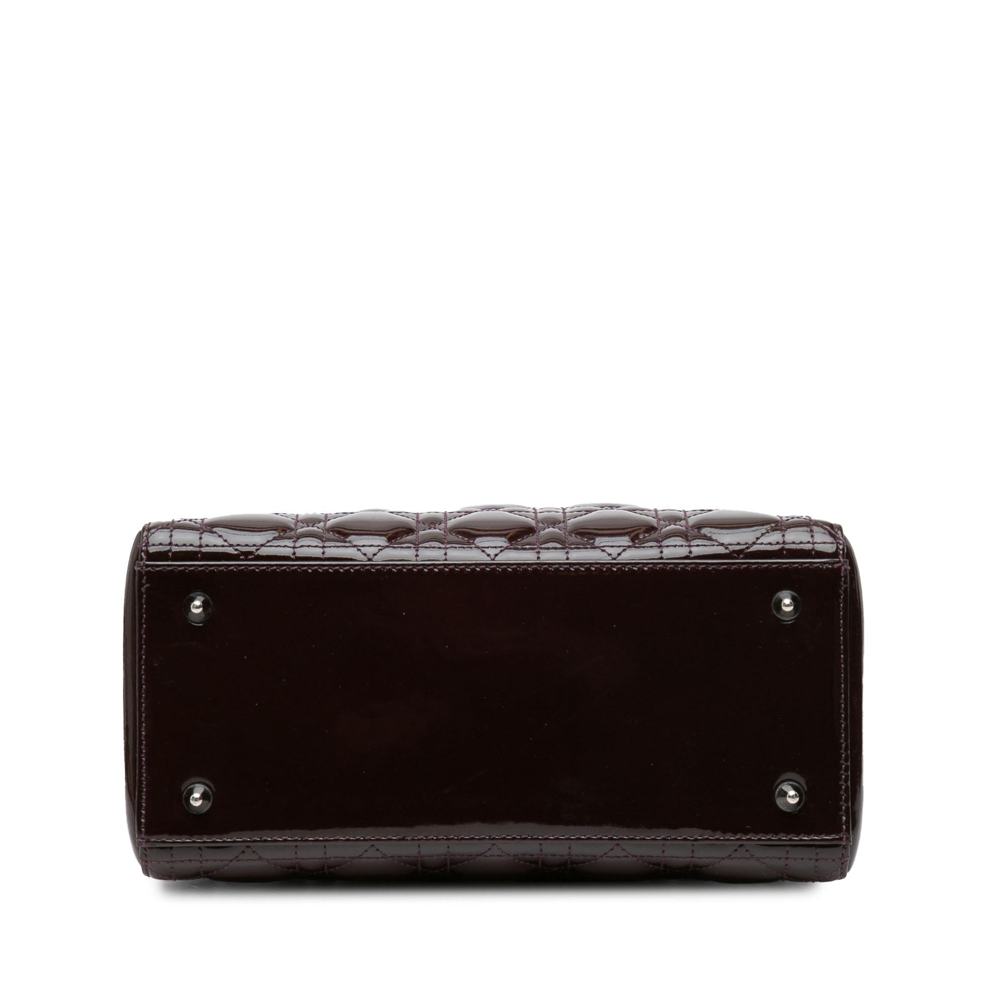 Dior Medium Patent Cannage Lady Dior