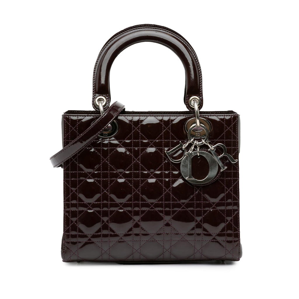 Dior Medium Patent Cannage Lady Dior