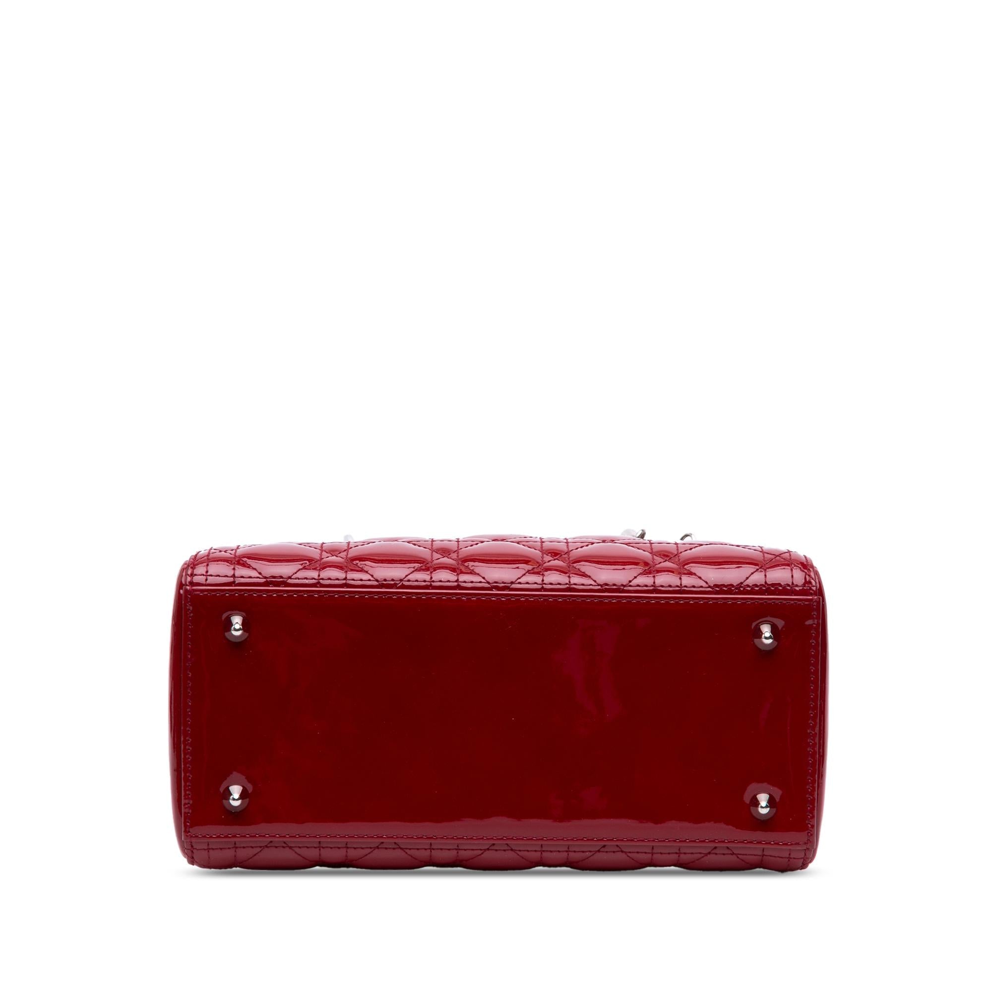 Dior Medium Patent Cannage Lady Dior