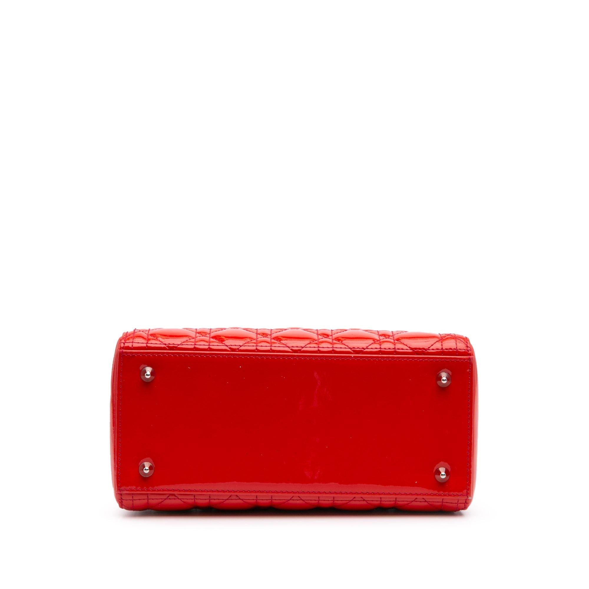 Dior Medium Patent Cannage Lady Dior