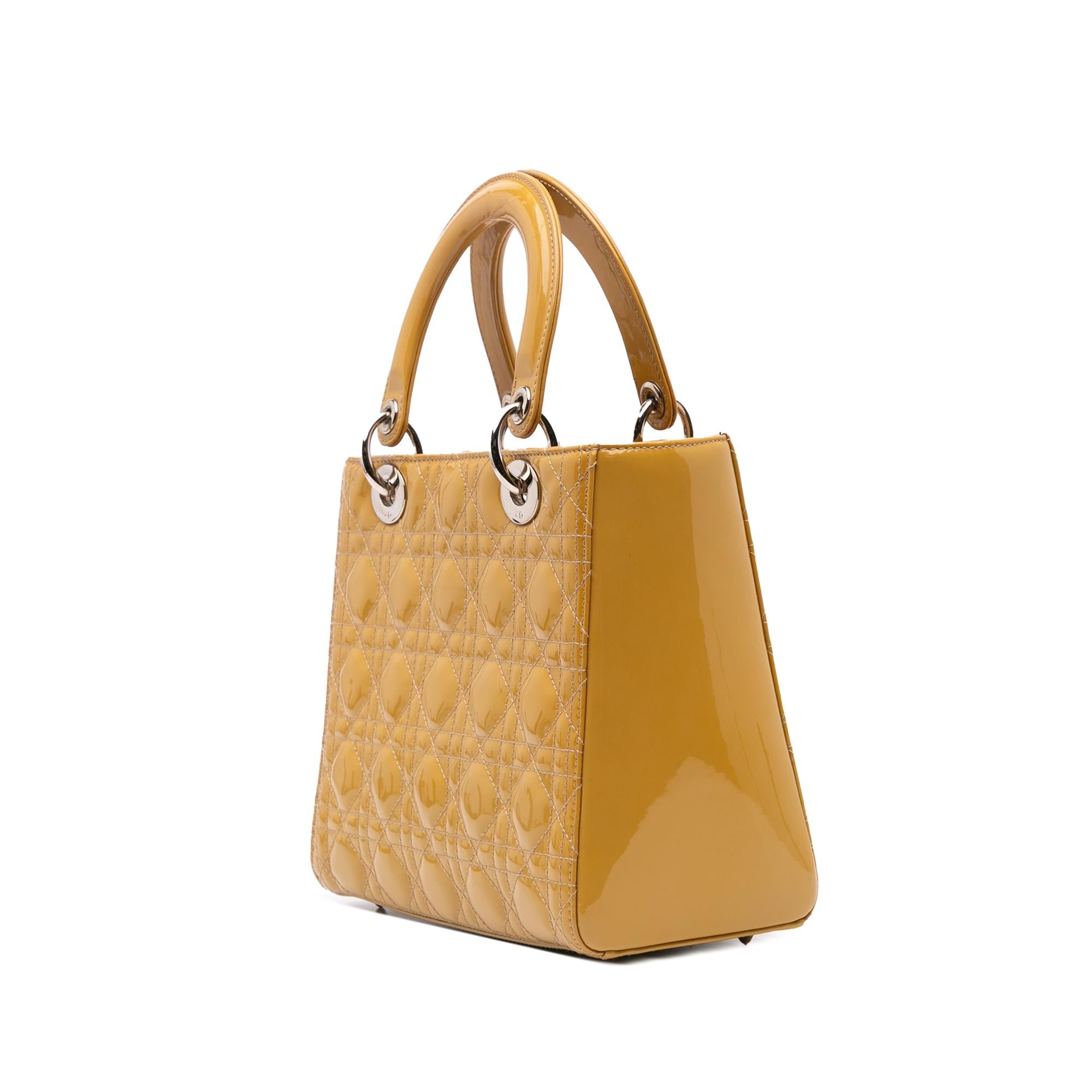 Dior Medium Patent Cannage Lady Dior