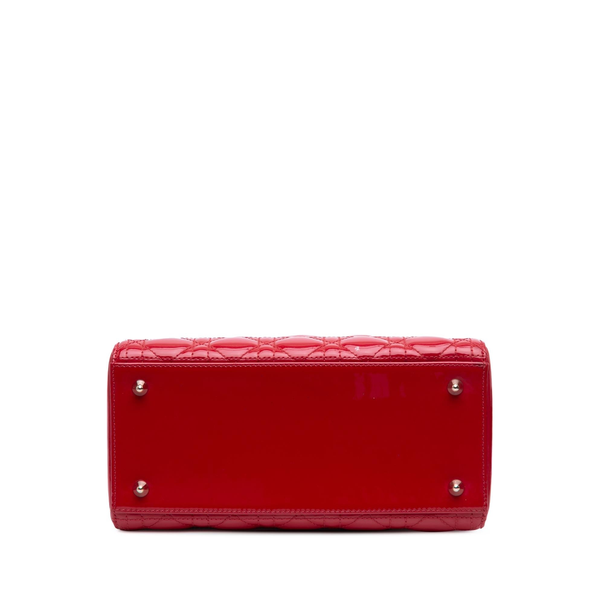 Dior Medium Patent Cannage Lady Dior