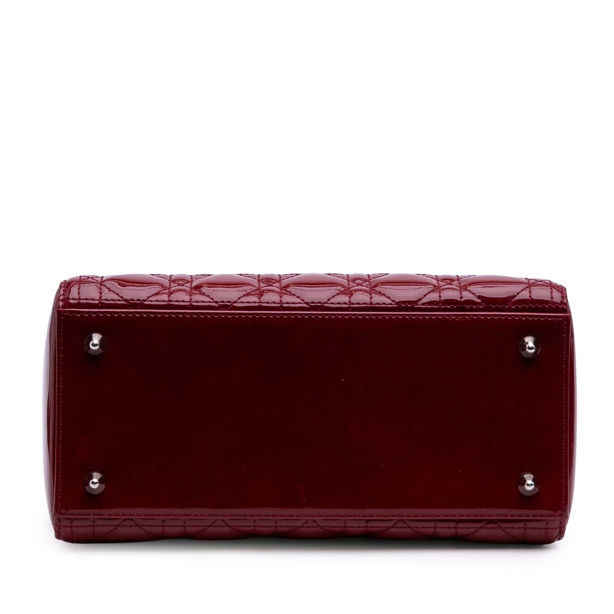 Dior Medium Patent Cannage Lady Dior