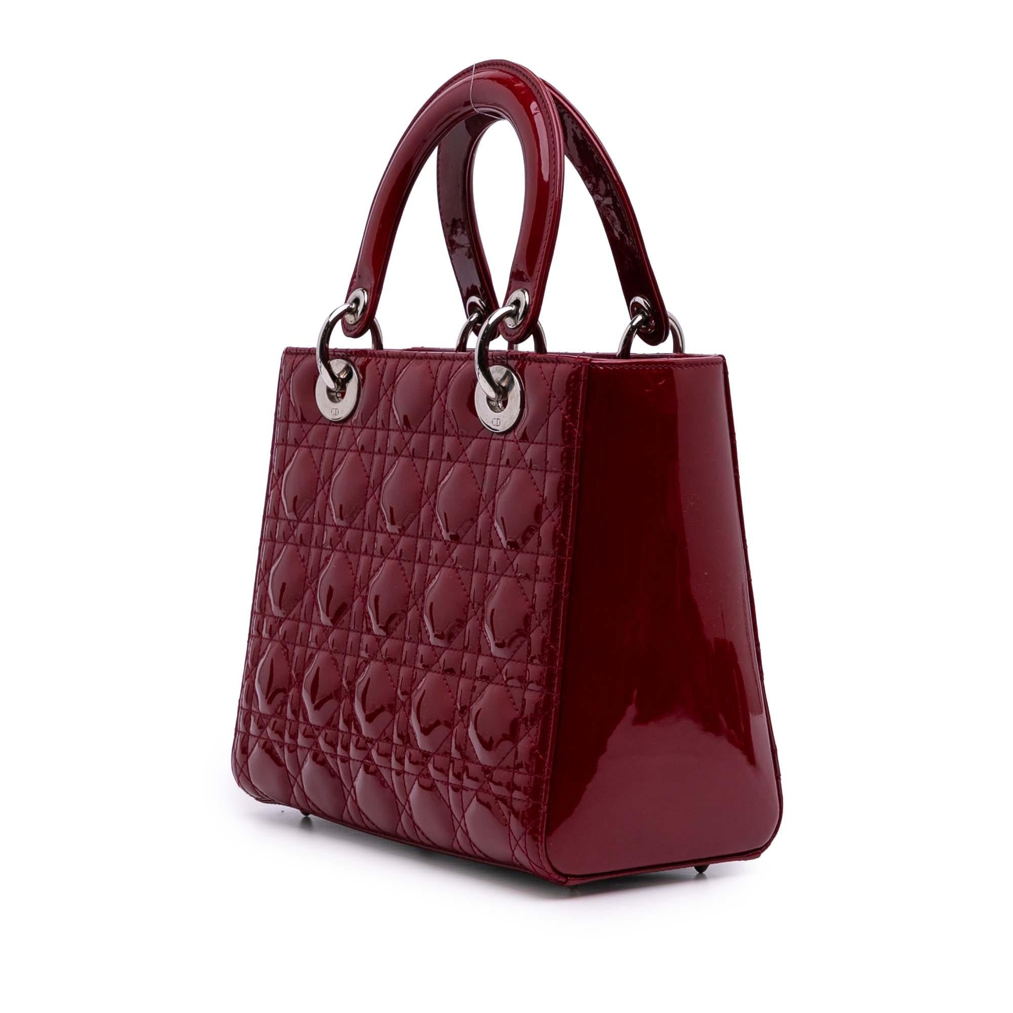 Dior Medium Patent Cannage Lady Dior