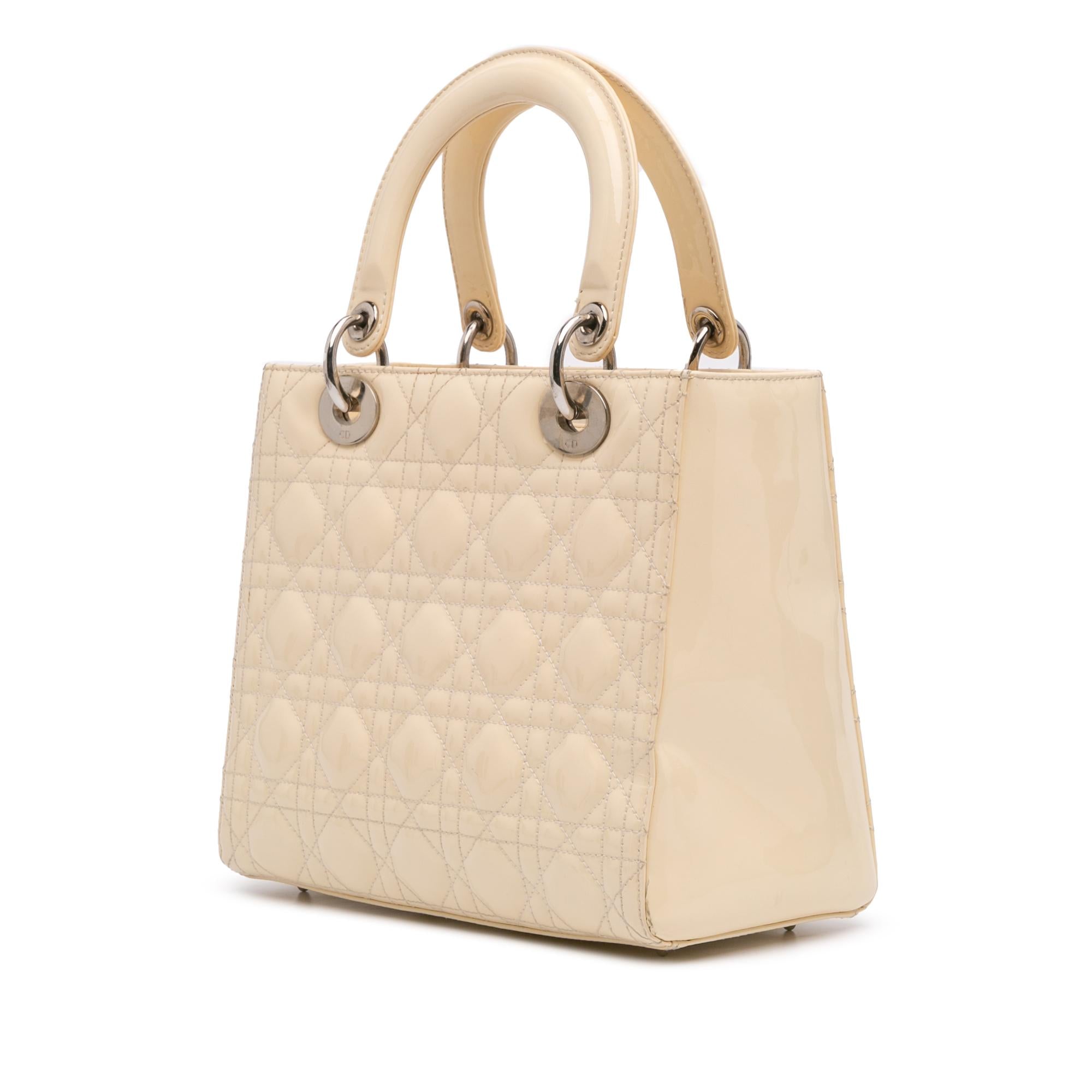 Dior Medium Patent Cannage Lady Dior