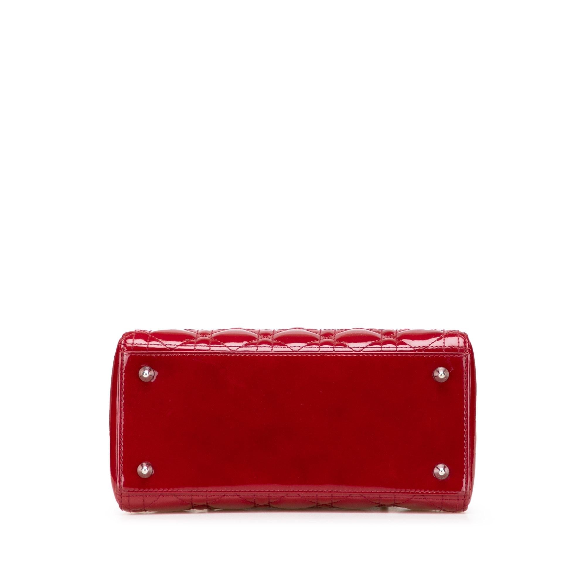 Dior Medium Patent Cannage Lady Dior