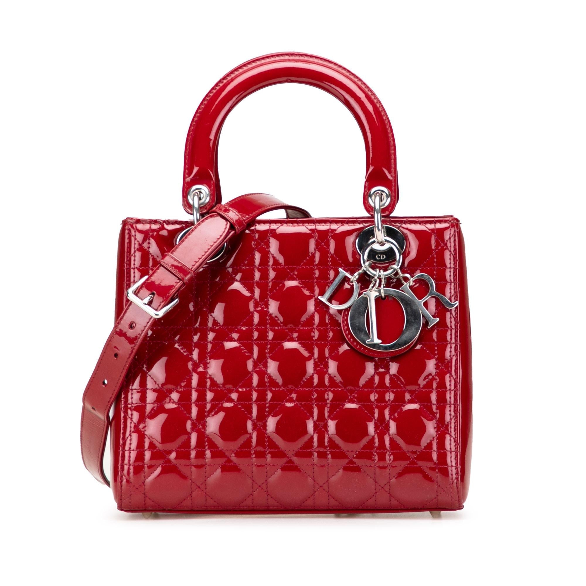 Dior Medium Patent Cannage Lady Dior