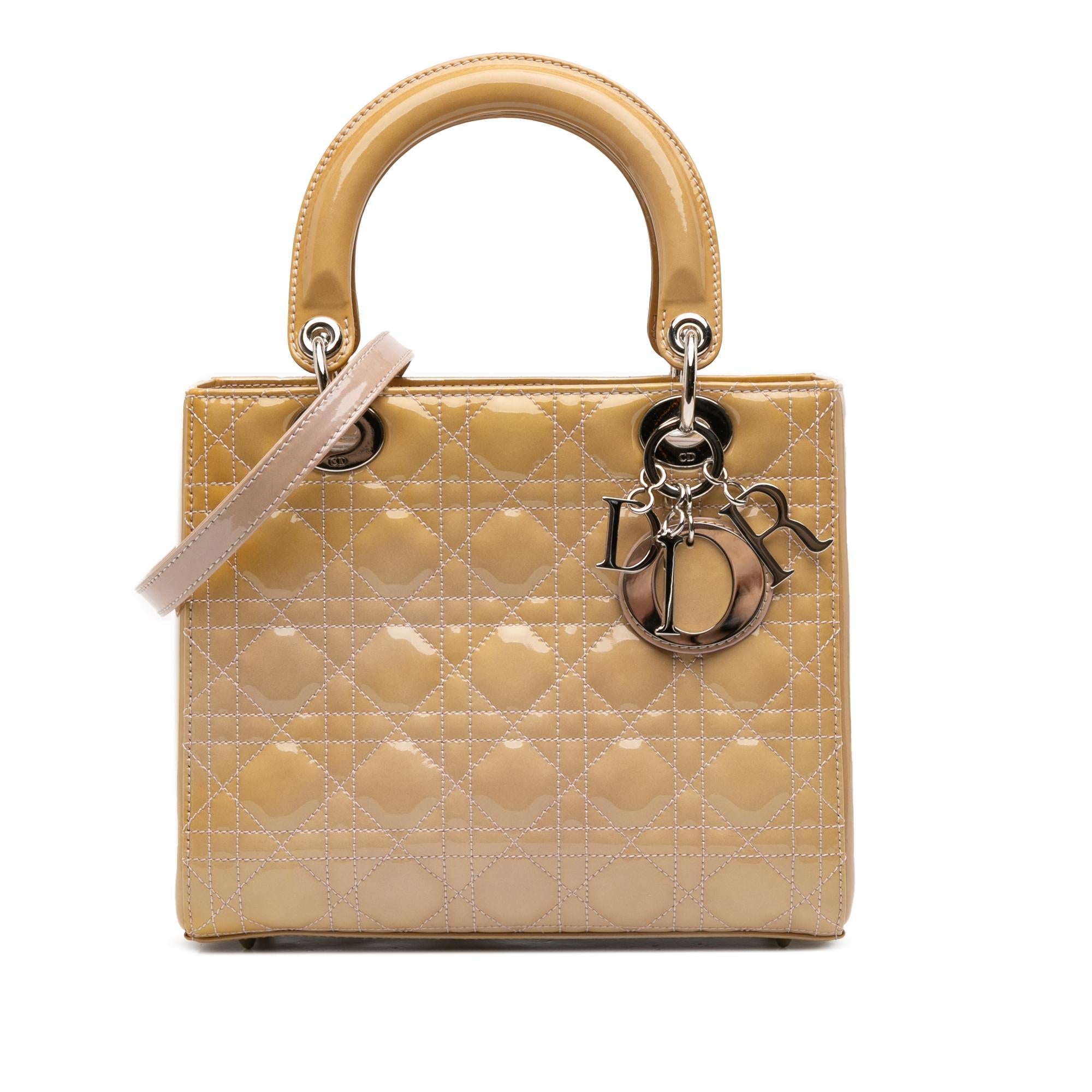 Dior Medium Patent Cannage Lady Dior