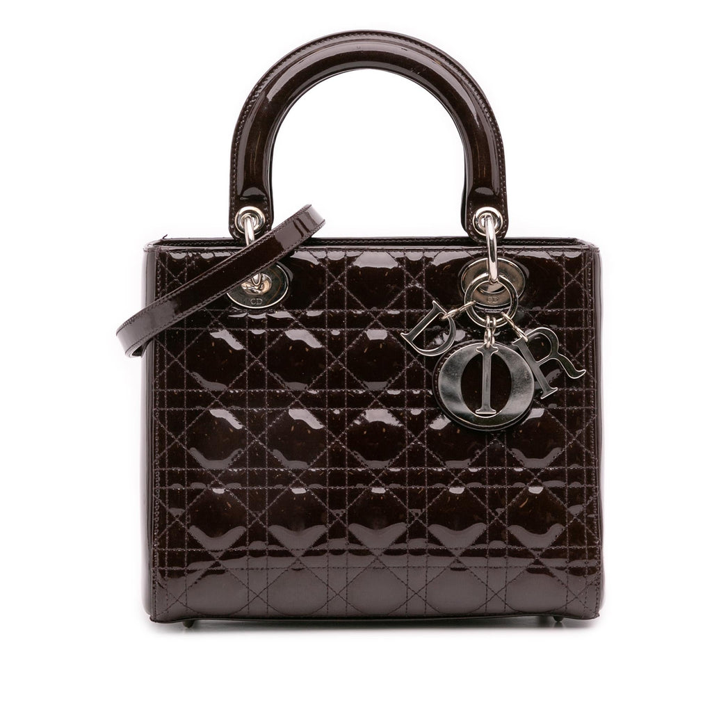 Dior Medium Patent Cannage Lady Dior